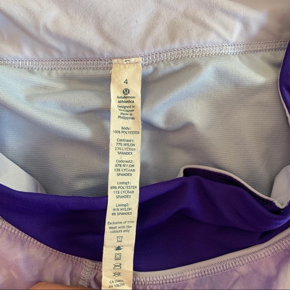 *SOLD* LULULEMON Run speed shorts purple size 4 - Picture 12 of 12